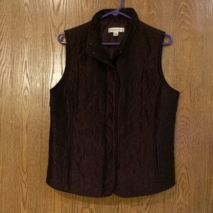 Eggplant Color Vest (with zipper & snaps)